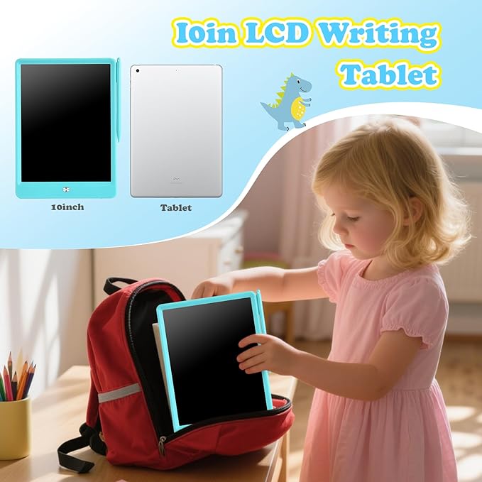EooCoo LCD Writing Tablet for Kids, Toddler Gifts 10 Inch Kids Drawing Pad Doodle Board, No Mess Coloring Books for Toddler, Travel Activities, Educational Toys for 3-8 Years Old Girls Boys