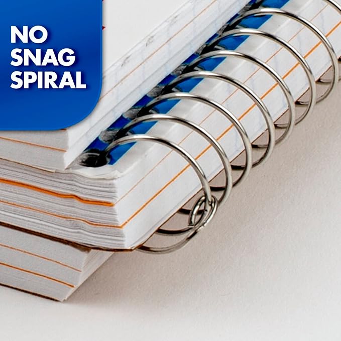 Mead Spiral Notebook, 5 Subject, College Ruled Paper, 180 Sheets, 10-1/2" x 8", Color Selected For You, 1 Count (05682)