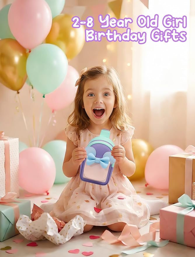 Birthday Back to School Gifts for Girls 3-8, Kids Fanny Pack Toddler Purse | Cute Fashion Sling Crossbody Bag for 3 4 5 6 7 8 Year Old Girls with Adjustable Strap. Perfect for Travel Holiday Essentials