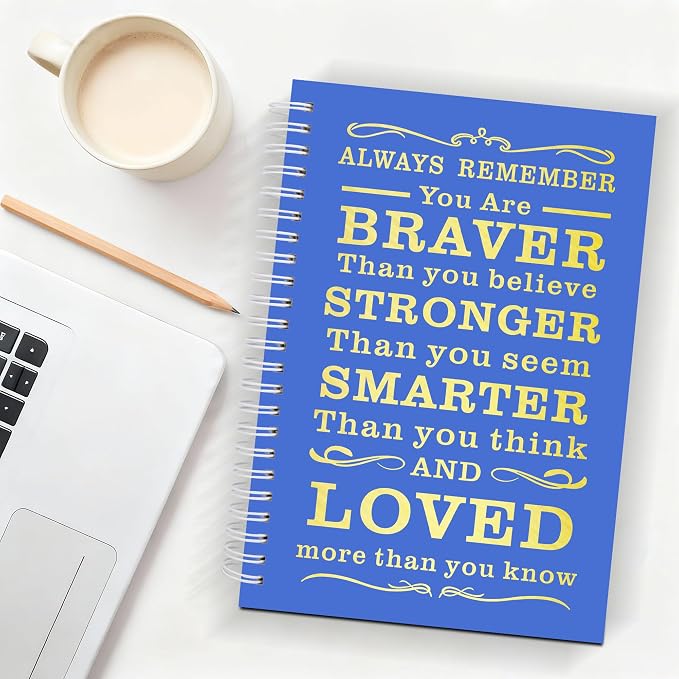 JOHSBYD 2Pcs Spiral Dotted Notebook,Inspirational Gifts A5 Dot Grid