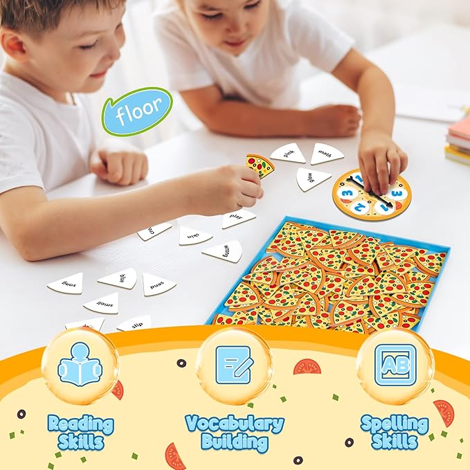 Kasfalci Blends Word Games: Phonics Flash Cards, Speech Therapy Toys for Toddlers & Kindergarten Preschool Learning Activities