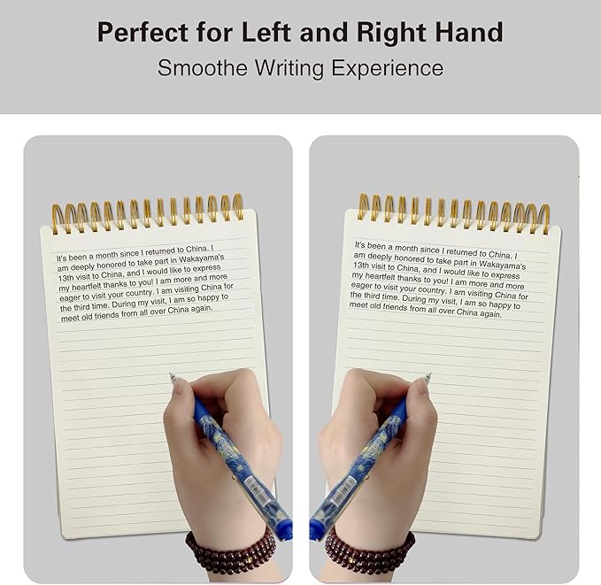 Top Spiral Notebook 8.5x11,Flip Notebook,Top Steno Notepad 240 Pages, College Ruled, Hardcover Top Bound Notebook, Left-Handed,Spiral Notepads for women,Work,Office back to school supplies Carnation