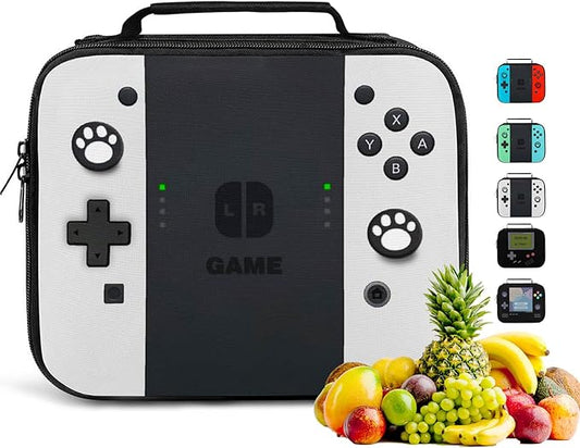 Insulated Lunch Box for Boys Girls, Game Lunch Bag for School Work Office Travel Picnic Hiking Beach, Waterproof Leakproof Portable Fits Most Bento Boxes
