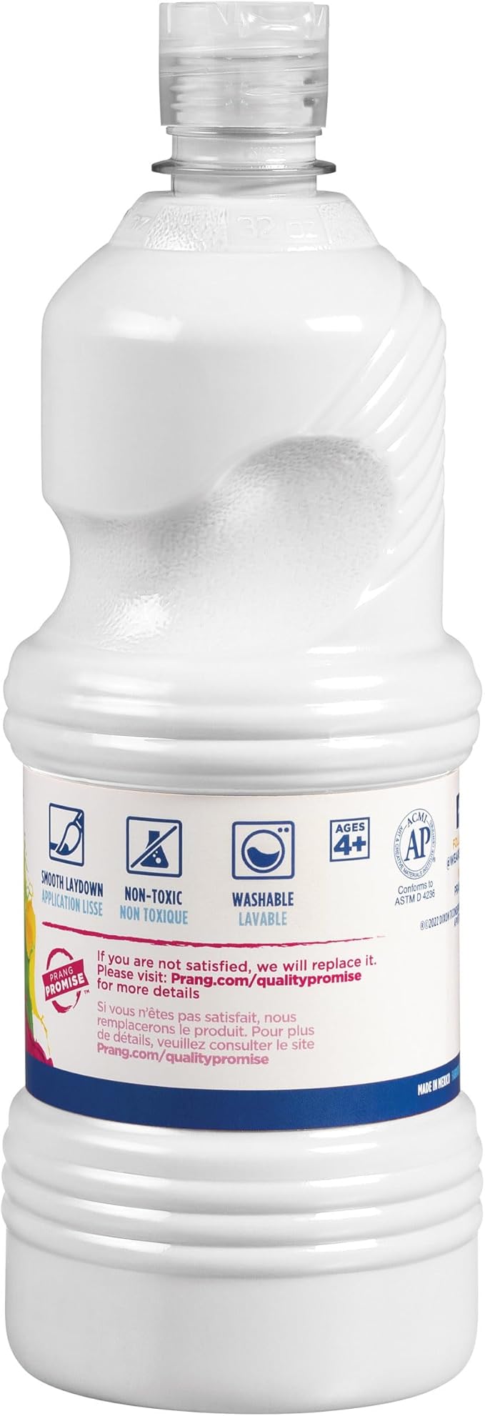Prang Ready-to-Use Washable Tempera Paint, 32-Ounce Bottle, White (10907)