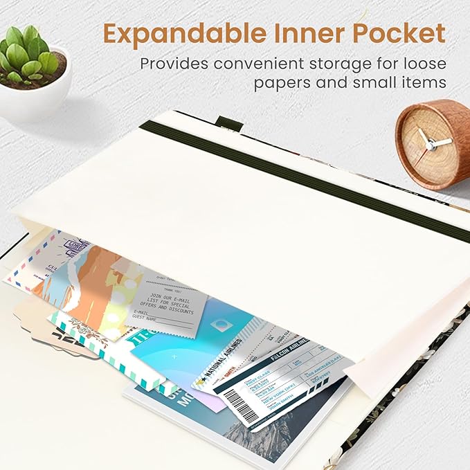Taja Pretty Lined Journal for Women, Aesthetic Cute Hardcover Leather Journal for Writing, A5 College Ruled Notebook for Work & Note Taking, Perfect for Office School Home, 160 Pages, Mushroom