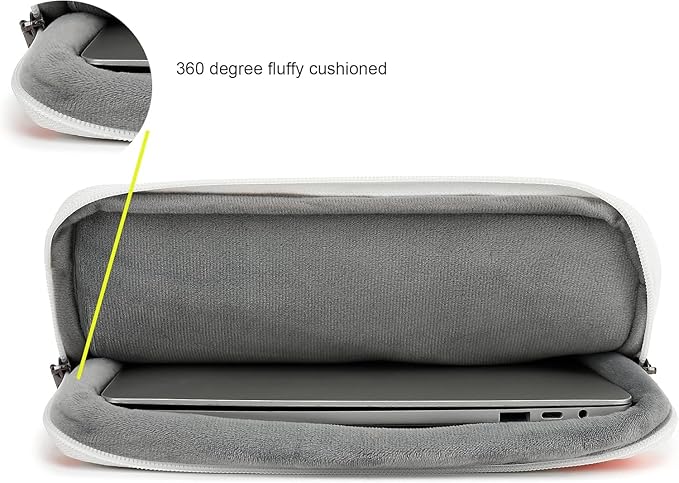 360° Protective Laptop Sleeve Case Bag with 3 Pockets,Handle,Luggage Strap for MacBook Pro 14 inch and 14 inch-14.4 inch Screen Laptop (Blue Marble)