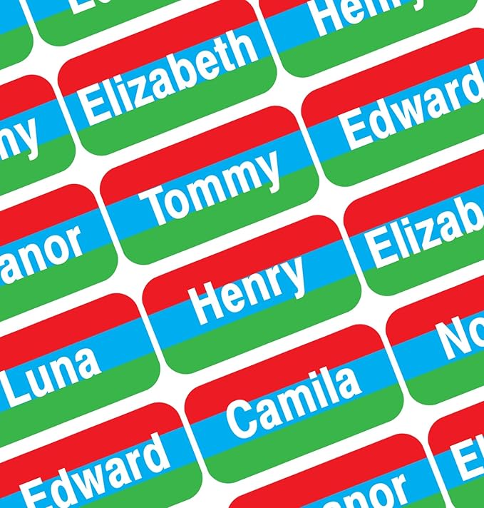 Personalized Name Labels for Kids – 60 Waterproof Peel-and-Stick Labels for Clothes, Lunch Boxes, Water Bottles, Laundry Bags – Durable, Dishwasher & Microwave Safe, Perfect for Camp, Daycare, School