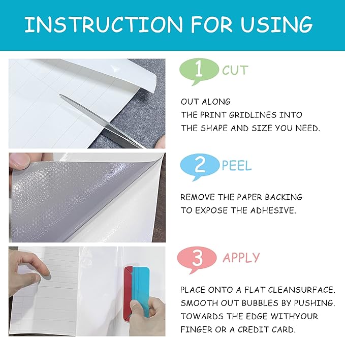 Dry Erase Board Sticker- Whiteboard Stickers-5.82''x8.27'' Removable Dry Erase Sheets- Fridge Paper Alternatives for Desk/Refrigerator/Door/Home/Office/Classroom (White-6Pcs)