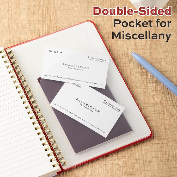 deli Red Lined Spiral Journal Notebook, 160 Pages, A5 (5.5"x8") Hardcover Writing Notebook, College Ruled Spiral Bound Journal for Women & Men - Perfect for Work, School, Office & Note Taking
