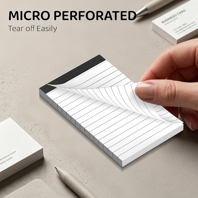 3x5 Lined Notepads 36-Pack - White Ruled Memo Pads with Firm Backing for Daily Lists, School Notes & Office Reminders | Smooth No-Bleed Paper for Students, Teachers & Professionals