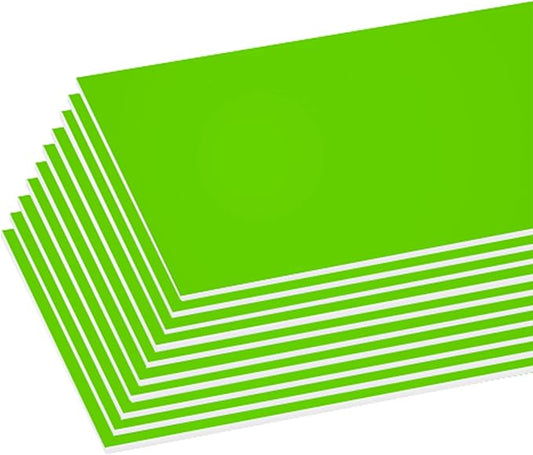 BAZIC Products Foam Board 20" X 30" Neon Green, Colored Foam Boards 3/16 Inch Thickness, 4 Count, Presentation Signboards School Craft Project Framing Display