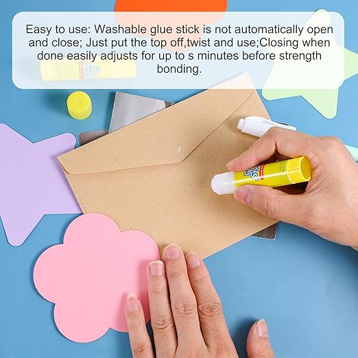 Washable Glue Sticks, 100 Pcs, 0.32 oz, White, Bulk Pack for Crafts, Home, School, Scrapbooking