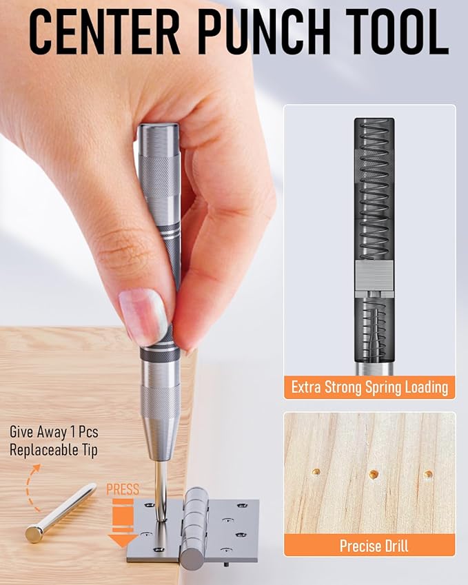 Nicpro 42Pack Carpenter Pencil with Sharpener, Mechanical Carpenter Pencils Set with Deep Hole Long Nib Marker Pen, Carbide Scribe Tool & Construction Pencil for Architect Woodworking-With Canvas Case