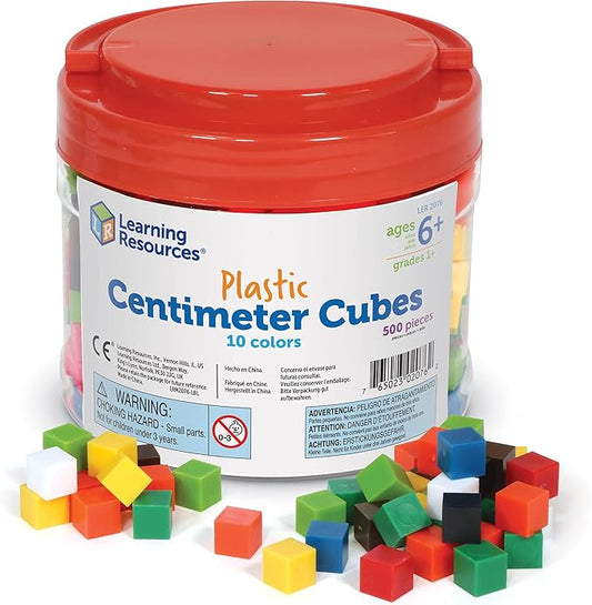 Learning Resources Centimeter Cubes - Ages 6+ Counting and Sorting Toys for Kids, Math Manipulatives, Fine Motor Skills