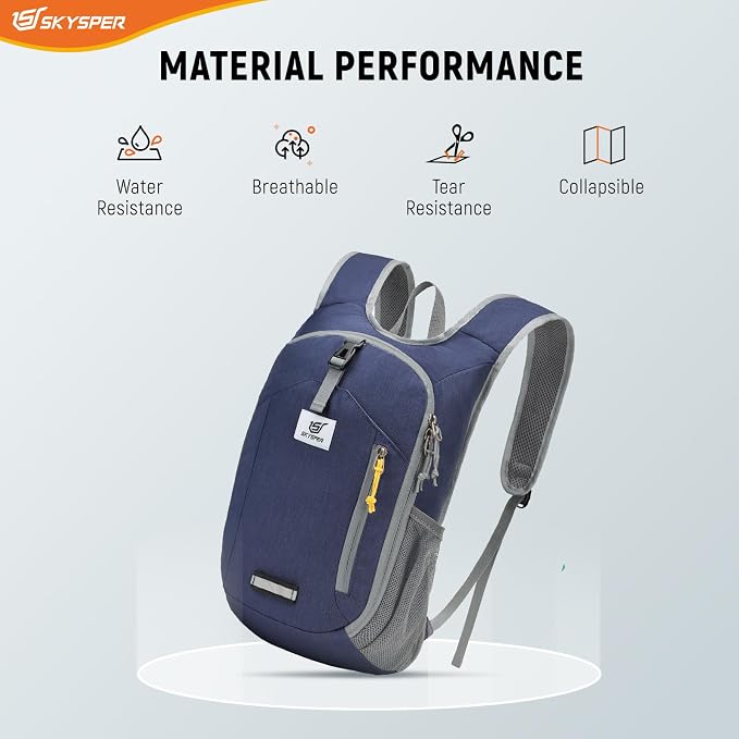 SKYSPER 10L Hiking Backpack Small Foldable Daypack Packable Lightweight Hiking Daypack Travel Day Pack for Women Men