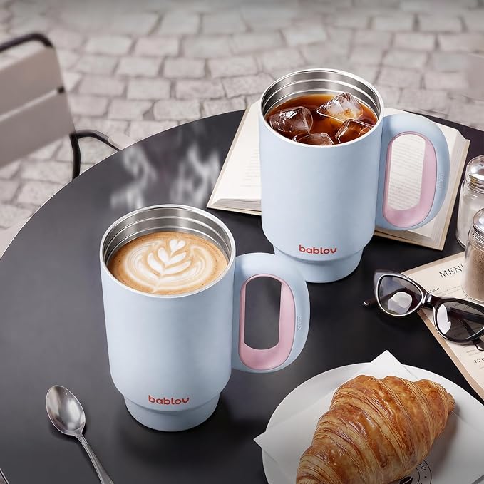 insulated tumblers for travling camping, 316L Stainless Steel Tumbler with Lid and Straw, 27 oz Coffee Tumbler with Handle for Tea, Cold Hot Beverages at Home Office or on the Go Travel Coffee Mugs