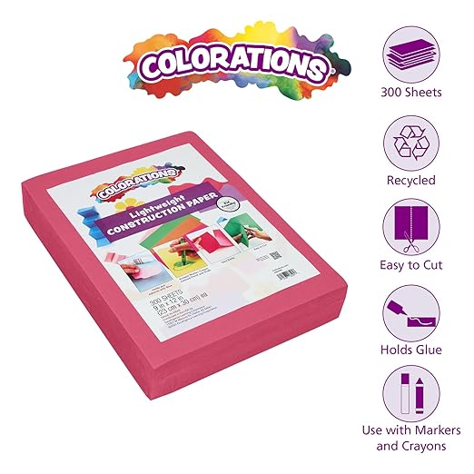 Colorations Lightweight Construction Paper - 300 Sheets