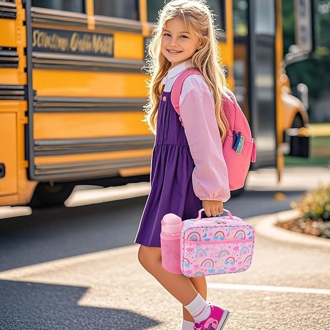 RHCPFOVR Kids Lunch Bag - Insulated Lunch Box for Boys Girls,Washable Lunch Bag and Reusable Toddler Leak-proof Lunchbox for School and Daycare