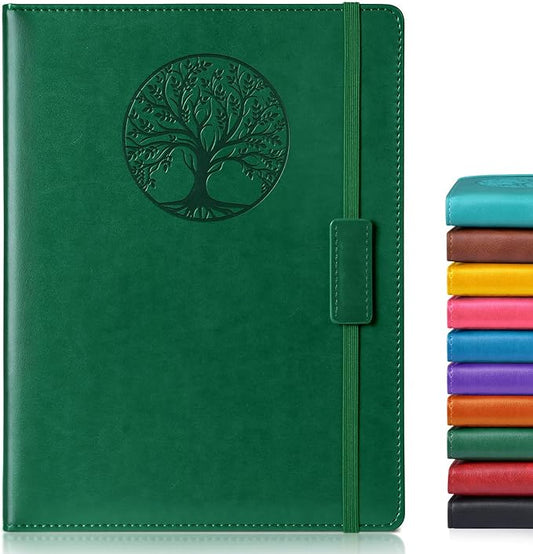 Biuwory Lined Journal Notebook for Women Men,256 Pages B5 Large Hardcover Leather Journals for Writing,Travel,Business,Work & School,College Ruled Notebooks for Note Taking,Diary Notepad 7.8"×10.2"