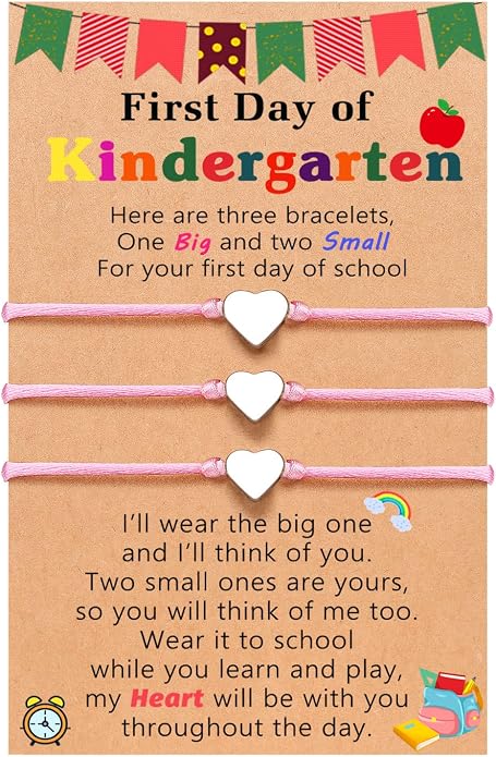 UNGENT THEM Big & Small Heart Bracelets Back to School Gifts for Girls