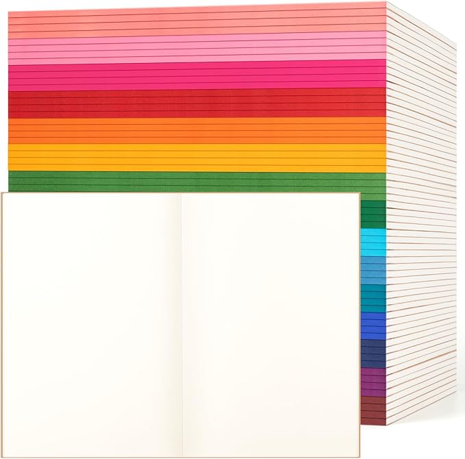 60 Pack Blank Notebook Journals Bulk, A5 Unlined Paper Composition Notebook