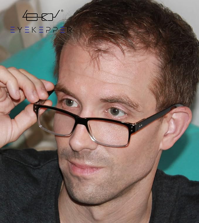 Eyekepper 2 Pairs Blue Light Blocking Reading Glasses for Men Women - UV Protection Spring Hinge Computer Readers