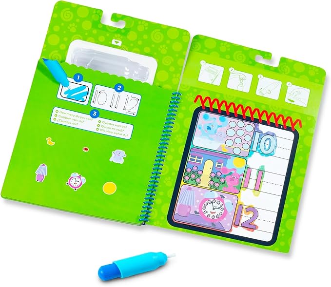Blue's Clues Water Wow Activity Book Set - Bundle with 3 Blue's Clues Reusable Activity Books with Shape Recognition, Search and Find Games, Stickers More | Blues Clues Mess Free Coloring Pad