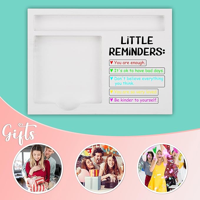 Little Reminders Sticky Note Holder for Desk, Motivational Office Organizer for Women Men, Inspirational Gifts for Coworker Friend Teacher Nurse, Birthday Christmas Appreciation Gift - FTB321