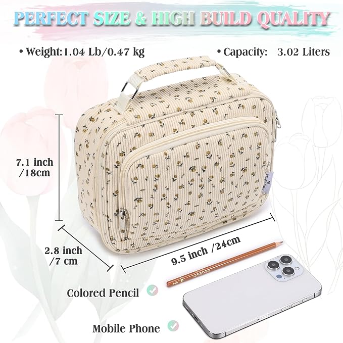 Large Pen Pencil Case,VONXURY High Capacity Art Colored Pencil Pouch Portable Stationery Organizer With 2 Detachable Layers 54 Slots Multiple Zipper Pockets for School Office College