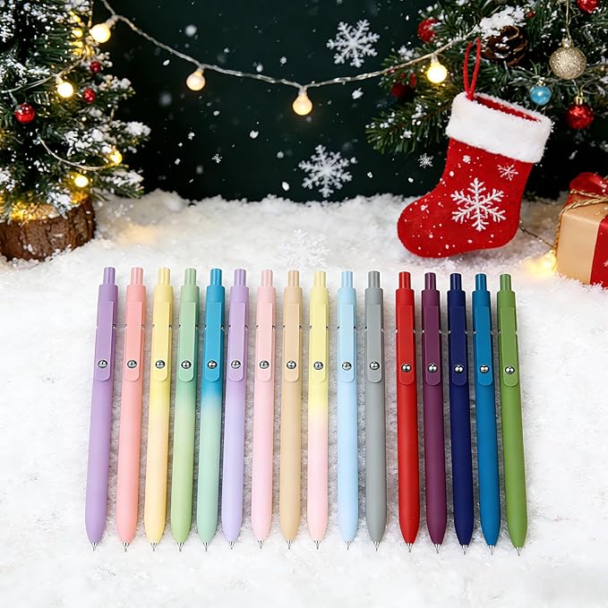 Donyang Gel Pens, 5pcs 0.5mm Gel Pen Cute Black Ink Fine Point Pens With Smooth Writing, Quick Dry Pens For Journaling, Teacher Work Desk Accessories Office Supplies for Men Women