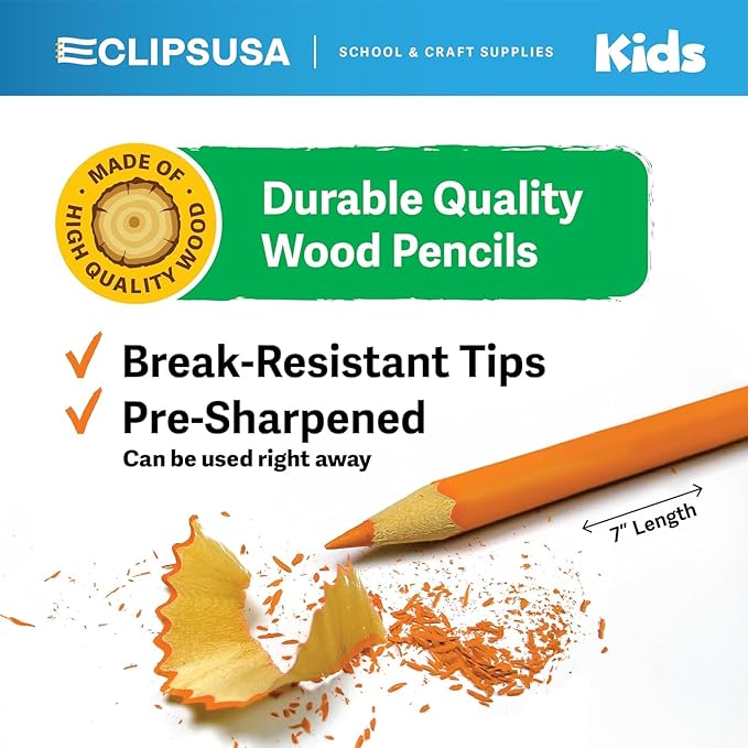 E-CLIPS USA Colored Pencils Bulk 12 Pack Colored Pencils for Kids Coloring Pencils Color Pencil Set (36 Pack)