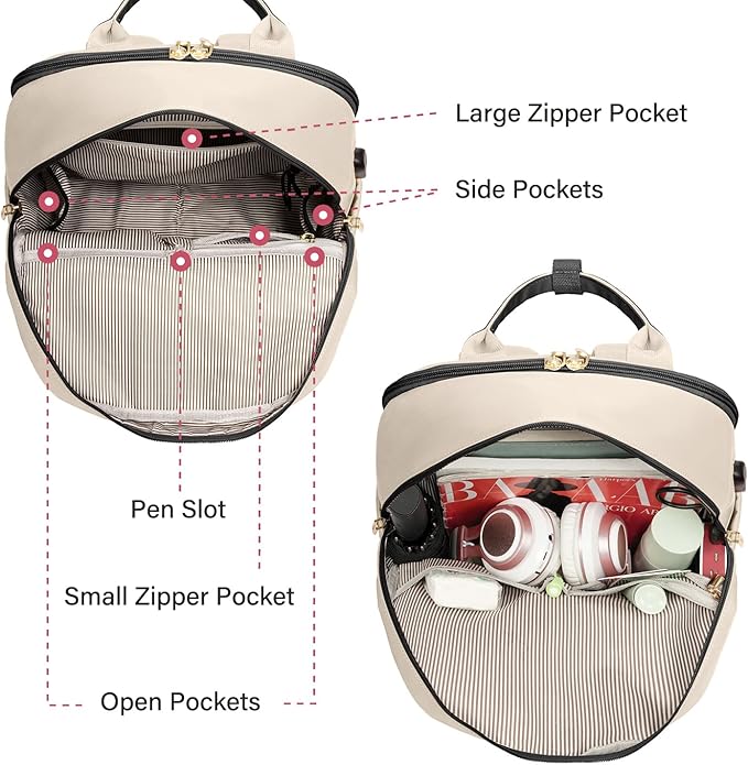 LOVEVOOK Travel Laptop Backpack Women Anti-theft Laptop Bag with USB Port Waterproof Computer Backpack for Nurse College Work