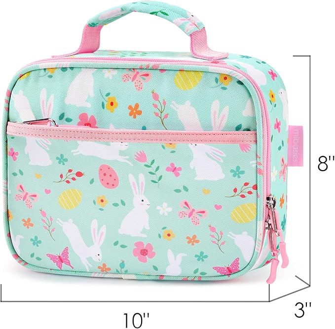 mibasies Kids Lunch Box for Girls Toddler, Insulated and Reusable Lunch Bag for School, Rabbit