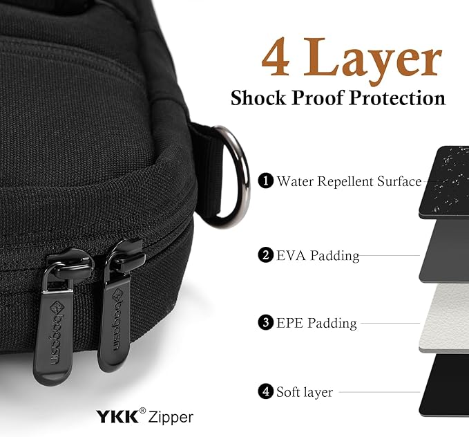bagasin 17 17.3 inch Laptop Computer PC Shoulder Bag Carrying Case, Water-Repellent Fabric Briefcase, Lightweight Toploader, Business Casual or School