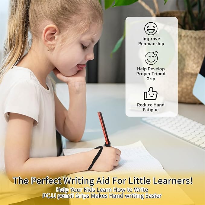 Pencil Grips for Kids Handwriting – 6PCS Ergonomic Pencil Grip Trainer for Toddlers 3-5 – Preschool Writing Aid for Left & Right Hand – Tripod Grip Corrector for Early Learning Tools