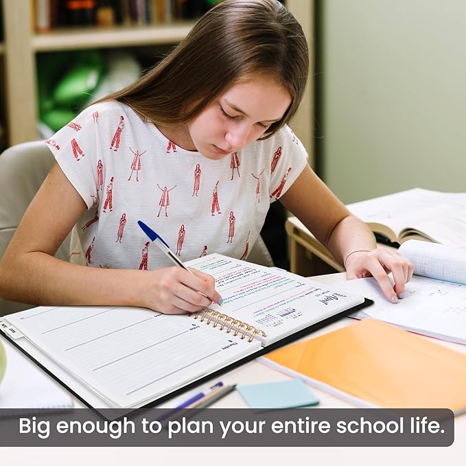8.5" x 11" Academic Planner 2026-2027, Weekly & Monthly Calendar Planner Book, July 2026 – June 2027, Large Hardcover Organizer with Tabs, Perfect for Teachers, Students, Women & Men – A4, Black