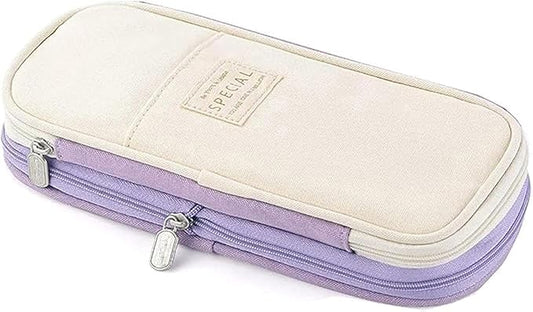 Arnuixty Large Storage Pencil Case Pen Bag with Zipper Big Capacity Pouch Organizer for Office Travel Holder Box