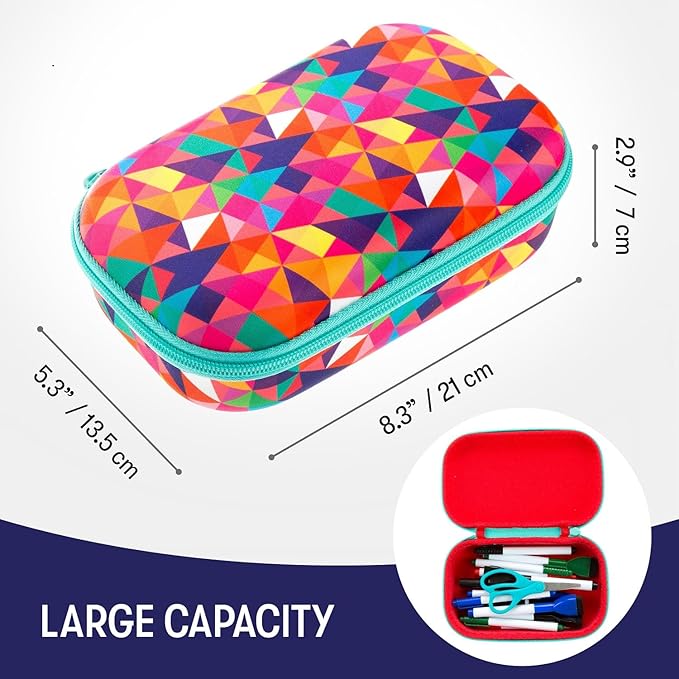 ZIPIT Colorful Pencil Case for Girls, Cute Pencil Box for School, Large Capacity Stationery Organizer Box