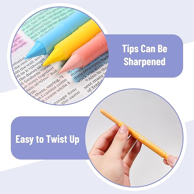 Mr. Pen- No Bleed Gel Highlighters, Friendly Colors, 8 Pack, Bible Highlighters and Pens No Bleed, Bible Markers for Study, Journaling, School Supplies and Accessories
