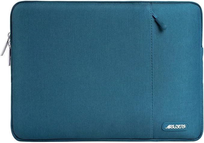 MOSISO Laptop Case 15 inch, 15 inch Laptop Sleeve Compatible with MacBook Air M5 A3448 M4 A3241 M3 A3114 M2 A2941 2026-2023, Dell XPS, Polyester Vertical Computer Sleeve Bag with Pocket, Deep Teal