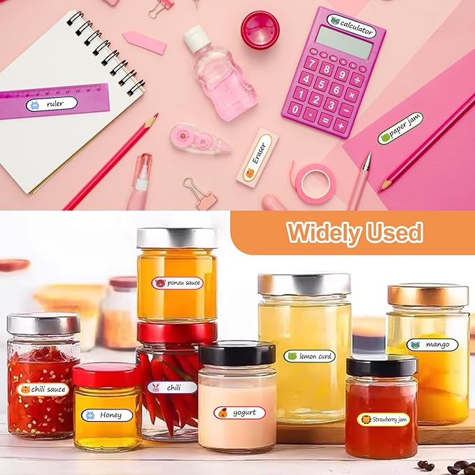 Name Label Stickers for Kids Toddlers School Stuff Supplies & Daycare Baby Bottles, Waterproof and Washable Back to School Name Labels - Easy Peel and Stick,Pack of 136.