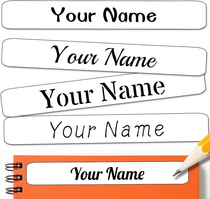 120 PCS Personalized Labels for Kids，Custom Name Tag Stickers Labels Waterproof for School Supplies,Water Bottle,Lunch Box,Toys(2.3 x 0.4 in)