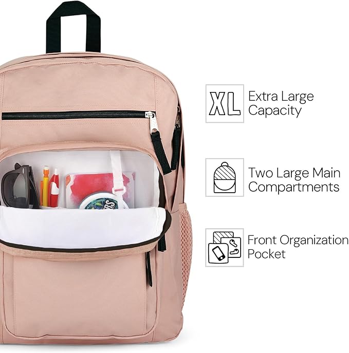 JanSport Laptop Backpack - Computer Bag with 2 Compartments, Ergonomic Shoulder Straps, 15” Laptop Sleeve, Haul Handle - Book Rucksack - Batik Wash
