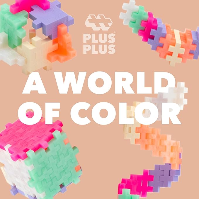 PLUS PLUS 240 Piece Pearl Mix Tube - Mini Interlocking Building Blocks Set, Stem Toys for Kids - Sensory Bin Fillers/Math Manipulatives Classroom Must Haves Gifts for Boys & Girls
