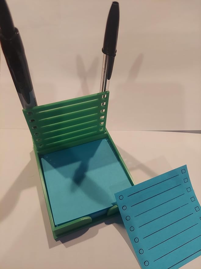 Sticky Note Holder w/Stencil (Green)