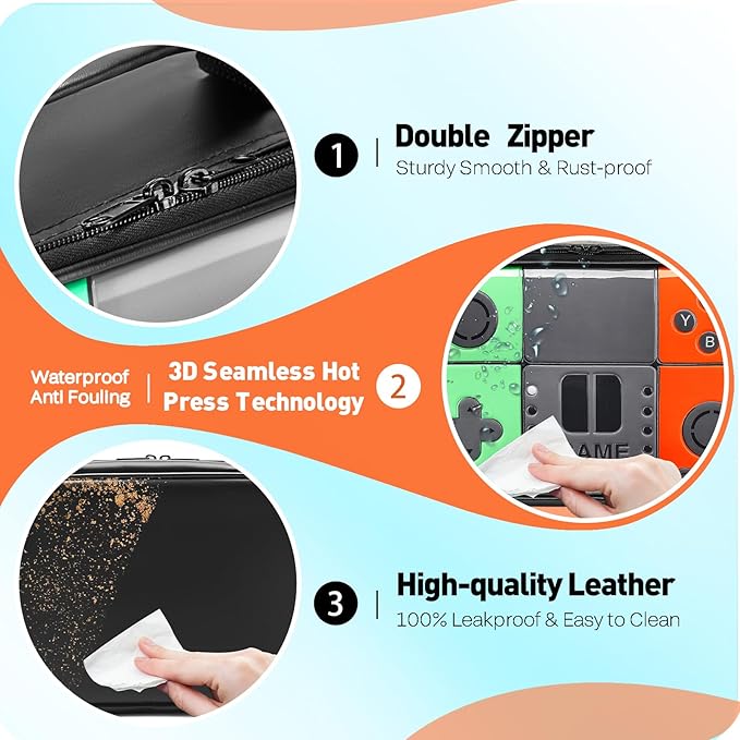Kids Lunch Box for Boys,Game Console Insulated Lunch Bag for Kids,Leather Lunchbox for Boys,Waterproof Leakproof Portable Fits Most Bento Boxes