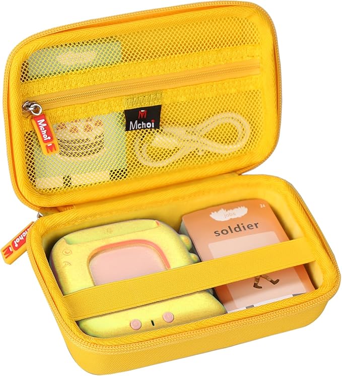 Mchoi Hard Case Suitable for Aullsaty/QuTZ/Lapare/Airbition/TimingSXD/Startcan/KOKODI/ZNZ Toddler Toys Talking Flash Cards (Yellow)