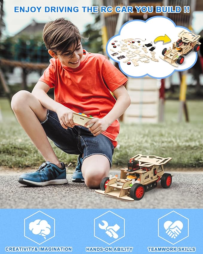Poraxy 7 Sets Model Car Kits for Boys 8-12, STEM Kits for Kids Age 8-12, Science Toys for Kids Age 5-7, Birthday Gifts 7 8 9 10 11 12 13 Yr Old Boys Girls Wood Building Crafts Kits 6-8