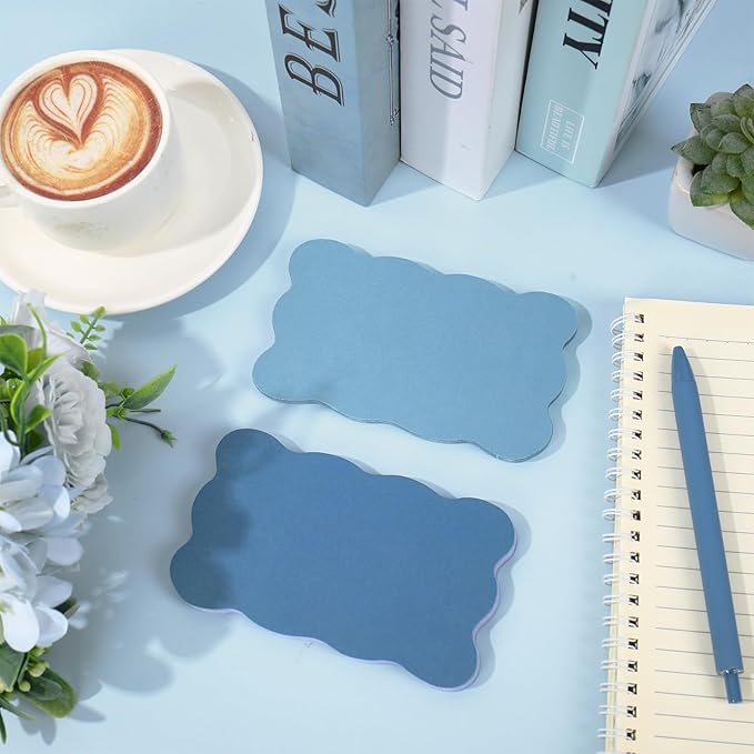 Whaline 150 Pack Dusty Blue Index Cards 3 x 5 Inch Colored Cardstock Flashcard 5 Colors Gradient Blue Blank Index Cards for Note-taking Studying Organizing School Office Supplies