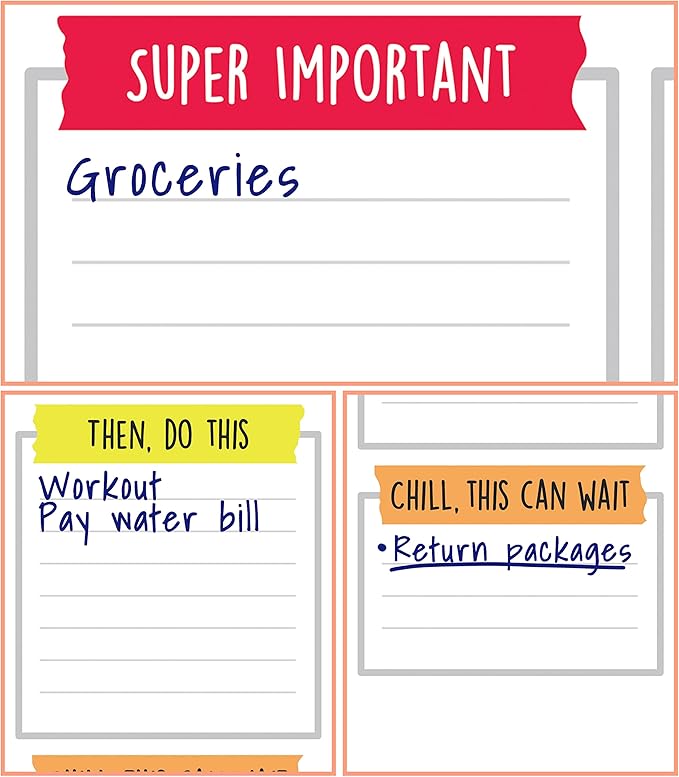 Carson Dellosa Aim High To Do List Notepad—5.75" x 6.25" Paper Stationery, Daily Checklist, Goals, Reminders, Notes, Motivational Organizer (50 sheets) (2 Pack)